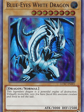 Blue-Eyes White Dragon (Red Sparks Background) - LCKC-EN001 - Ultra Rare 1st Edition