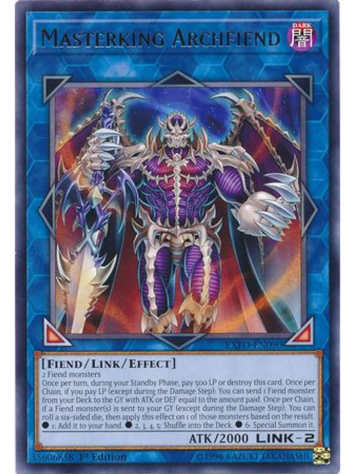 Masterking Archfiend - exfo-en090 - Rare 1st Edition 1