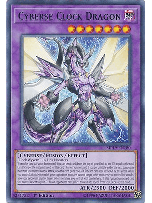 Cyberse Clock Dragon - mp19-en180 - Rare 1st Edition