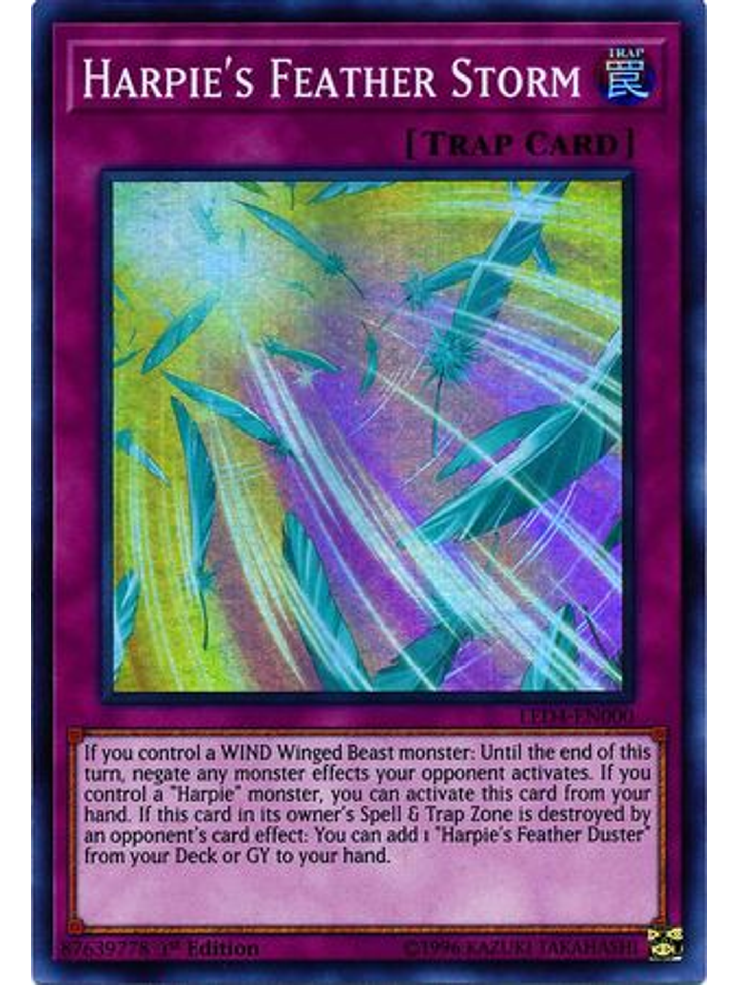 Harpie's Feather Storm - LED4-EN000 - Super Rare 1st Edition 1