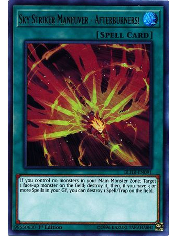 Sky Striker Maneuver - Afterburners! - BLHR-EN091 - Ultra Rare 1st Edition 1