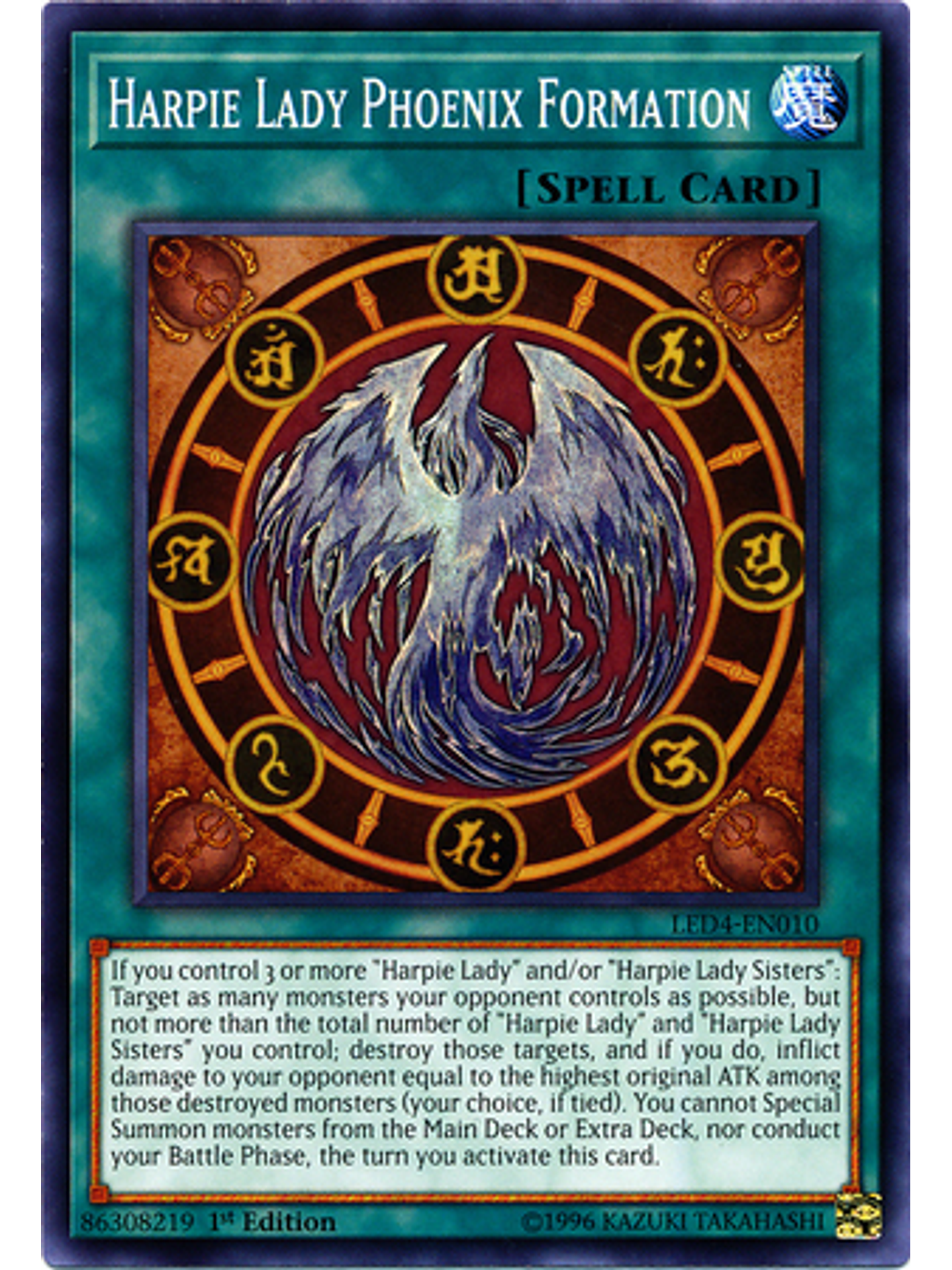 Harpie Lady Phoenix Formation - led4-en010 - Common 1st Edit 1