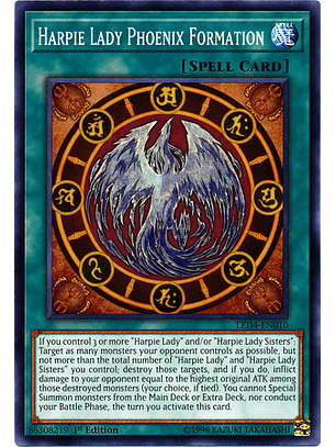 Harpie Lady Phoenix Formation - led4-en010 - Common 1st Edit