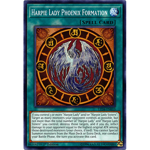 Harpie Lady Phoenix Formation - led4-en010 - Common 1st Edit