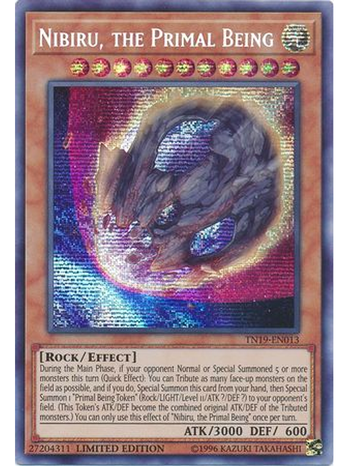 Nibiru, the Primal Being - TN19-EN013 - Prismatic Secret Rare Limited Edition 1