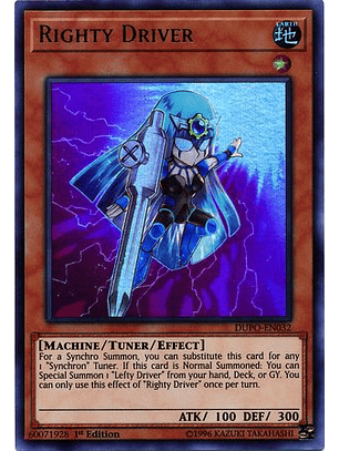 Righty Driver - dupo-en032 - Ultra Rare 1st Edition