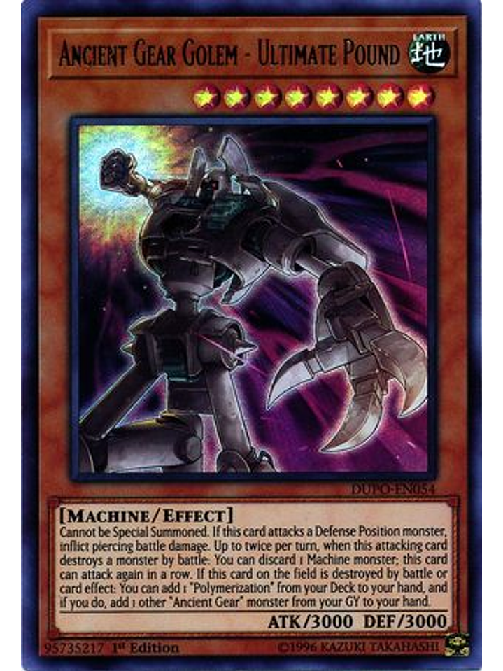 Ancient Gear Golem - Ultimate Pound - DUPO-EN054 - Ultra Rare 1st Edition 1