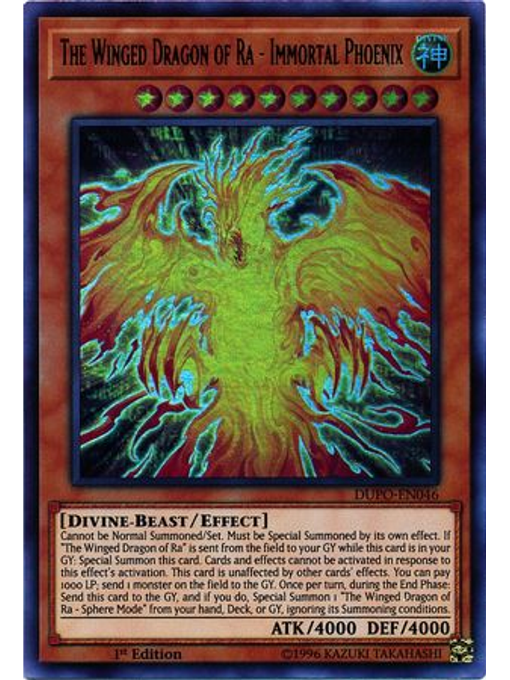 The Winged Dragon of Ra - Immortal Phoenix - DUPO-EN046 - Ultra Rare 1st Edition 1