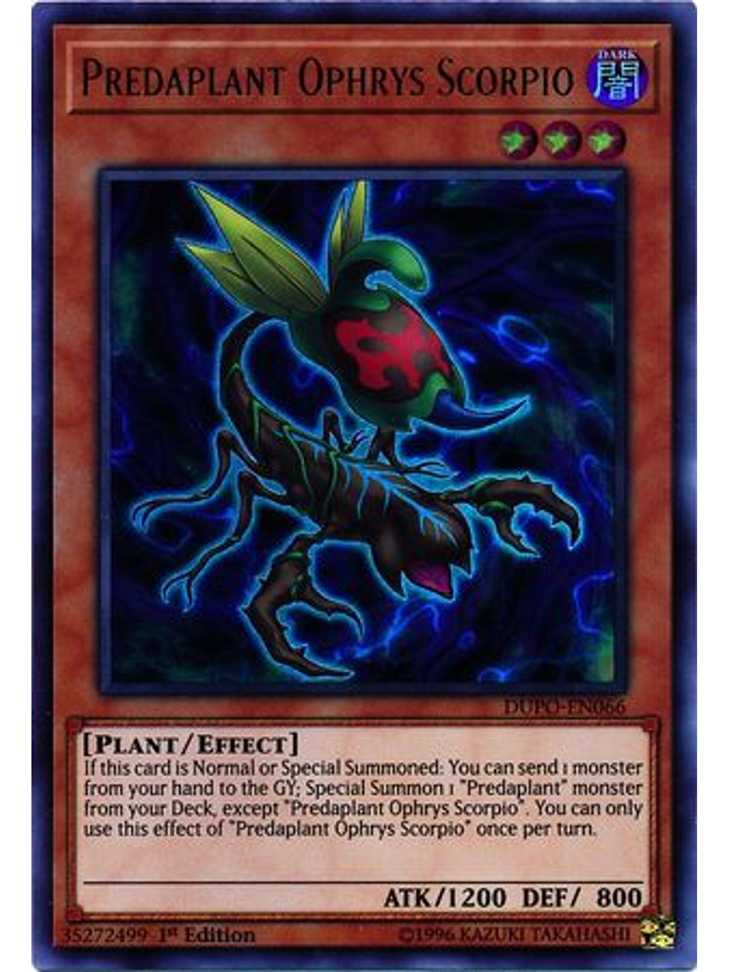 Predaplant Ophrys Scorpio - dupo-en066 - Ultra Rare 1st Edition 1