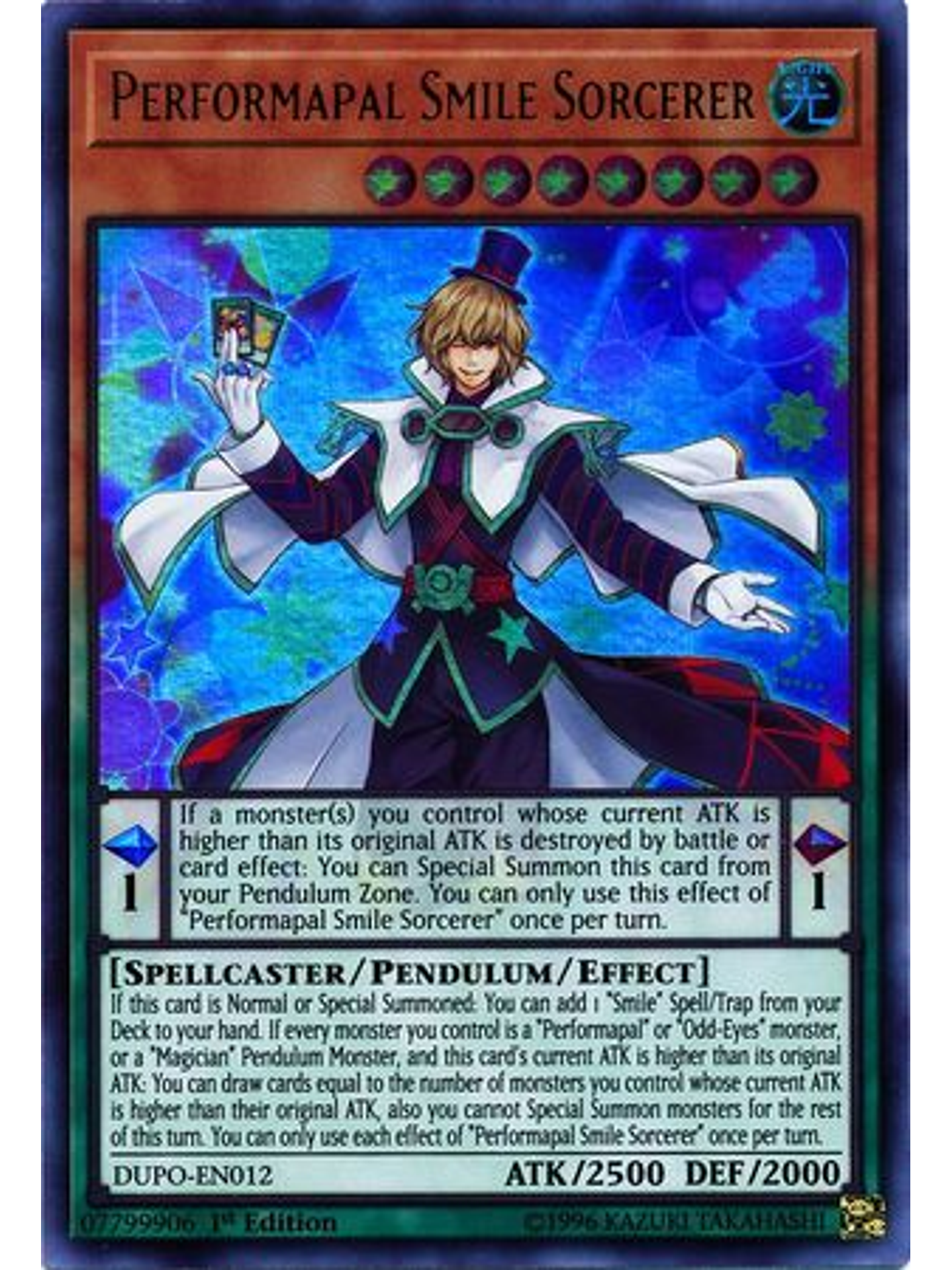 Performapal Smile Sorcerer - DUPO-EN012 - Ultra Rare 1st Edition 1