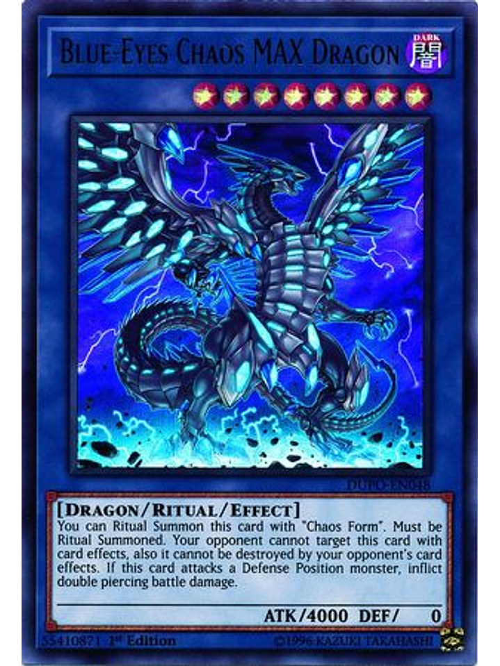 Blue-Eyes Chaos MAX Dragon - DUPO-EN048 - Ultra Rare 1st Edition 1