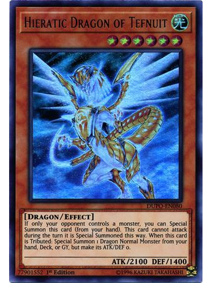 Hieratic Dragon Of Tefnuit - dupo-en080 - Ultra Rare 1st Edition 1
