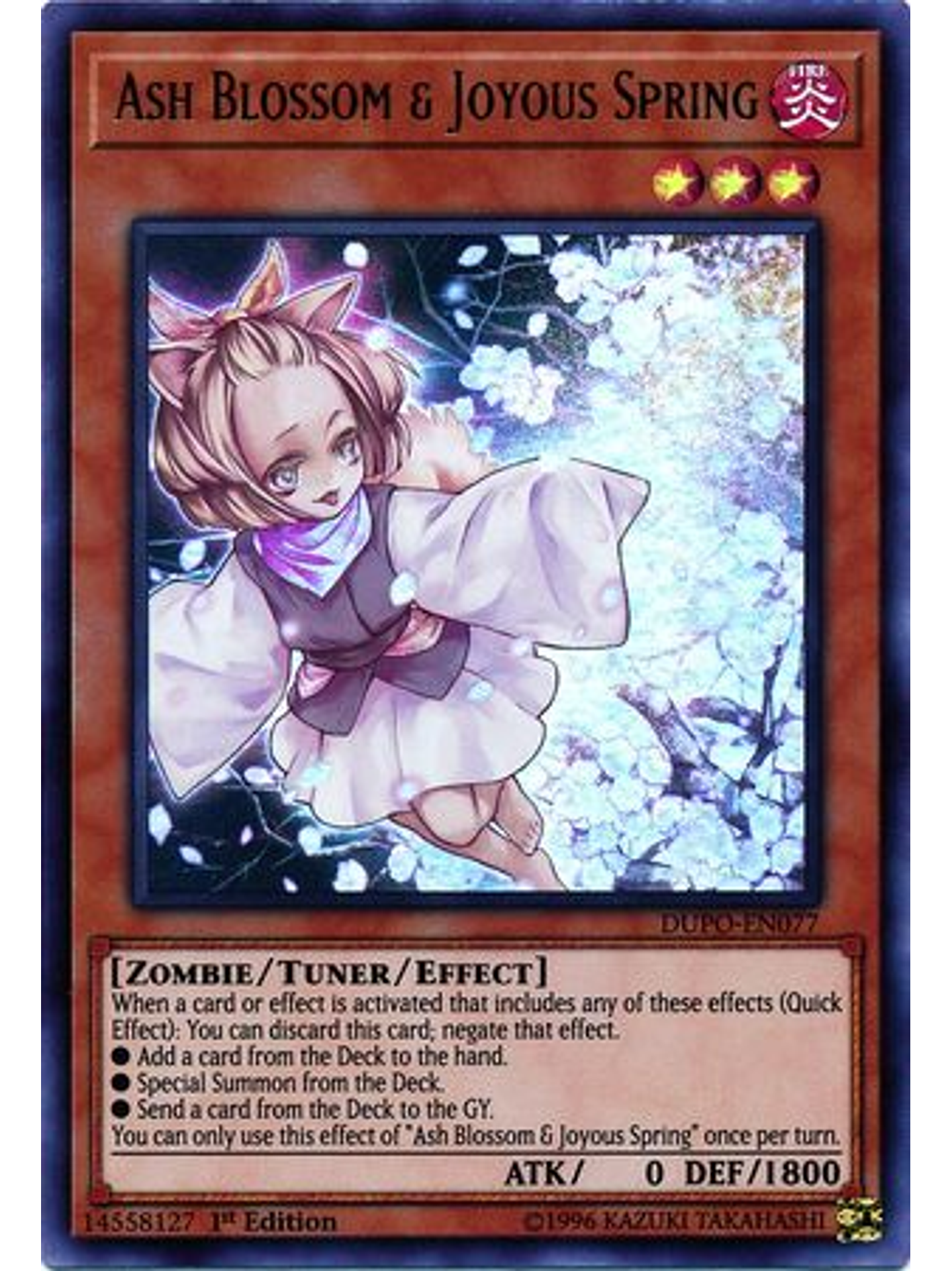 Ash Blossom & Joyous Spring - DUPO-EN077 - Ultra Rare 1st Edition 1