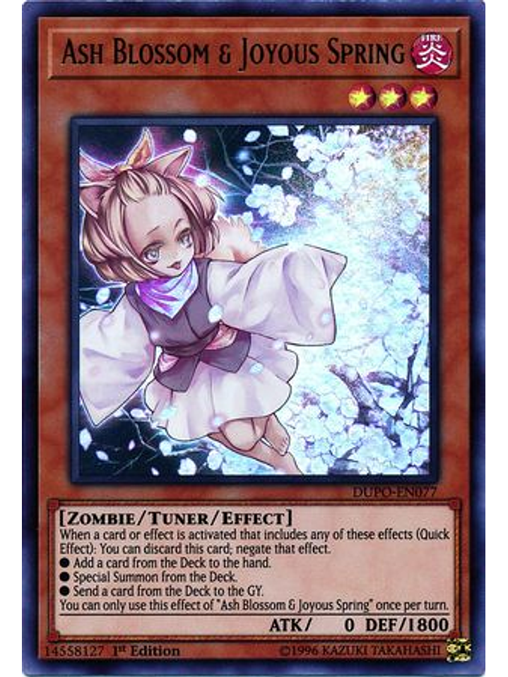 Ash Blossom & Joyous Spring - DUPO-EN077 - Ultra Rare 1st Edition 1