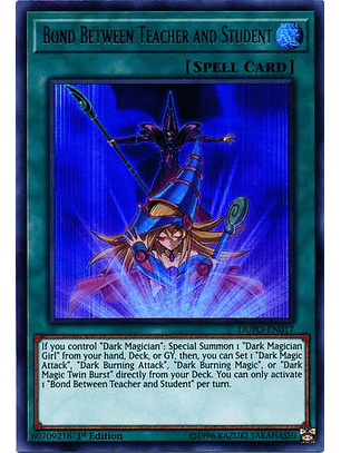 Bond Between Teacher and Student - DUPO-EN017 - Ultra Rare 1st Edition