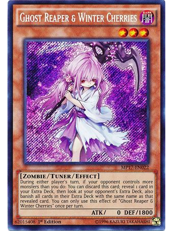 Ghost Reaper & Winter Cherries - MP17-EN022 - Secret Rare 1st Edition 1