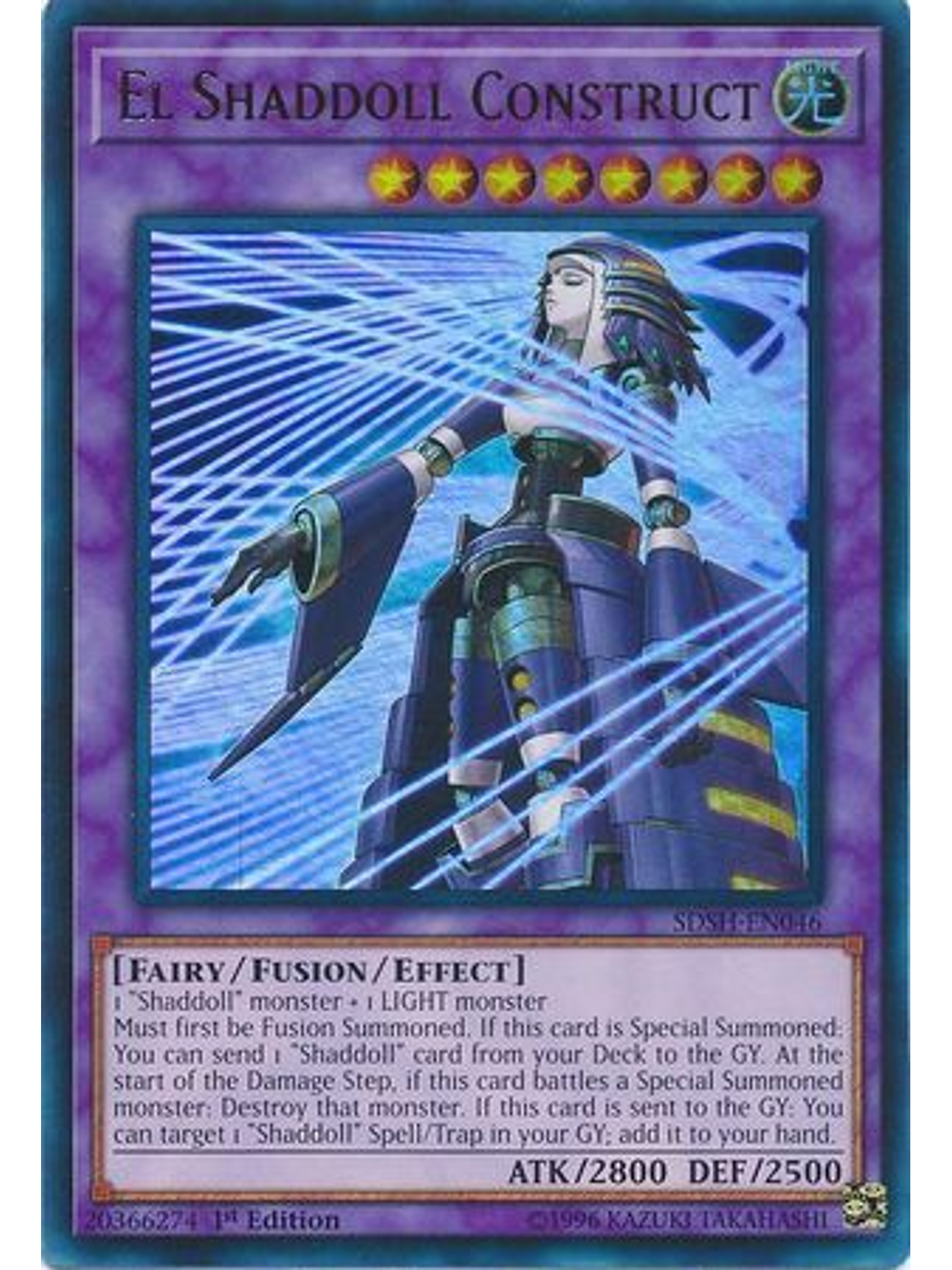 El Shaddoll Construct (alternate art) - SDSH-EN046 - Ultra Rare 1st Edition 1
