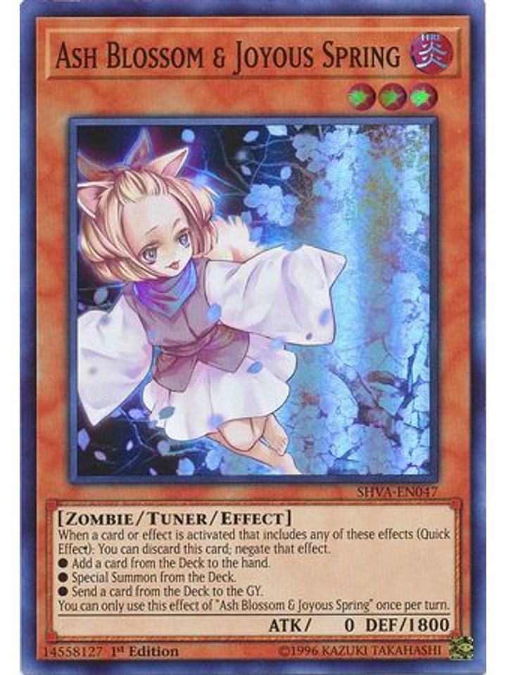 Ash Blossom & Joyous Spring - SHVA-EN047 - Super Rare 1st Edition 1