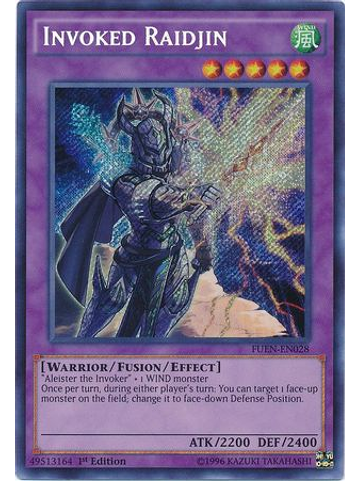 Invoked Raidjin - FUEN-EN028 - Secret Rare 1st Edition 1