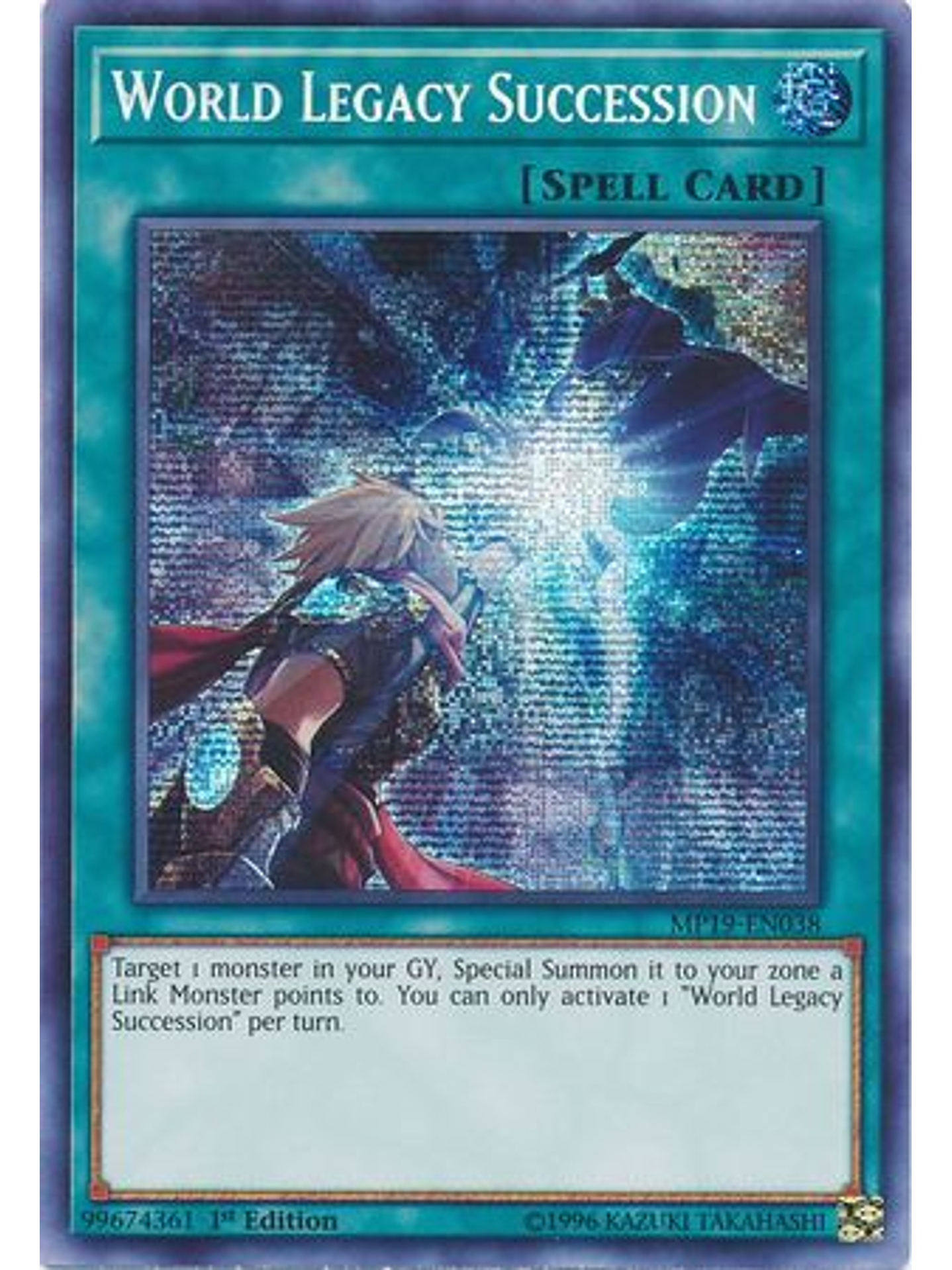 World Legacy Succession - MP19-EN038 - Prismatic Secret Rare 1st Edition 1