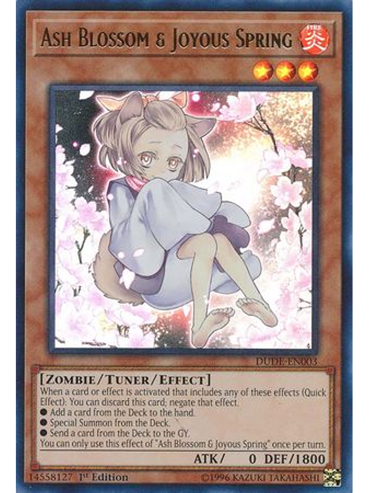Ash Blossom & Joyous Spring (alternate art) - DUDE-EN003 - Ultra Rare 1