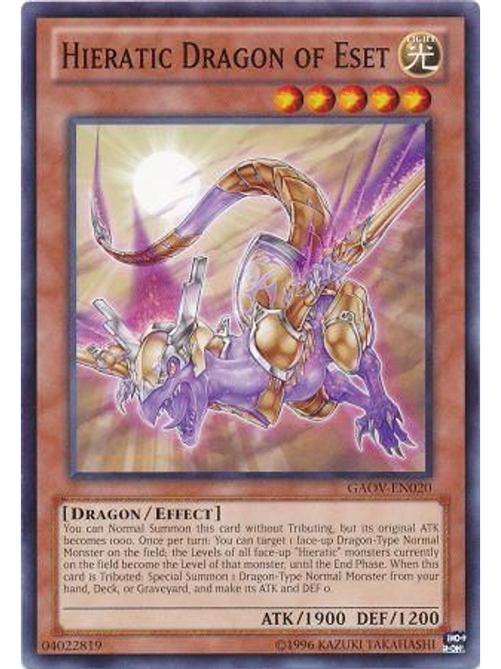 Hieratic Dragon of Eset - GAOV-EN020 - Common Unlimited 1