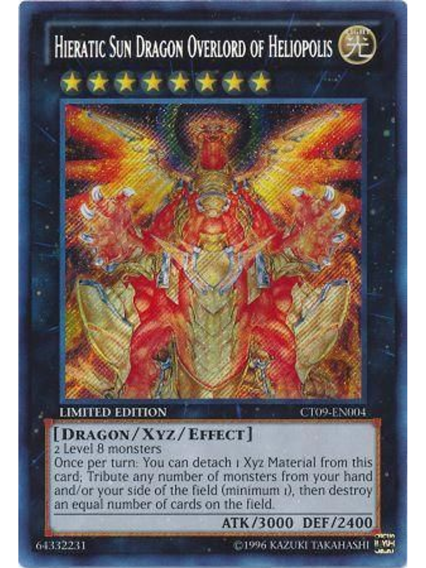 Hieratic Sun Dragon Overlord of Heliopolis - CT09-EN004 - Secret Rare 1