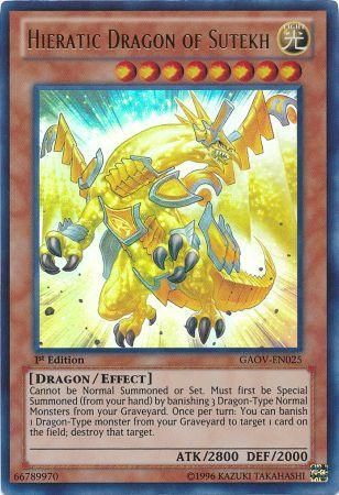 Hieratic Dragon of Sutekh - GAOV-EN025 - Ultra Rare 1st Edition