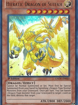 Hieratic Dragon of Sutekh - GAOV-EN025 - Ultra Rare 1st Edition