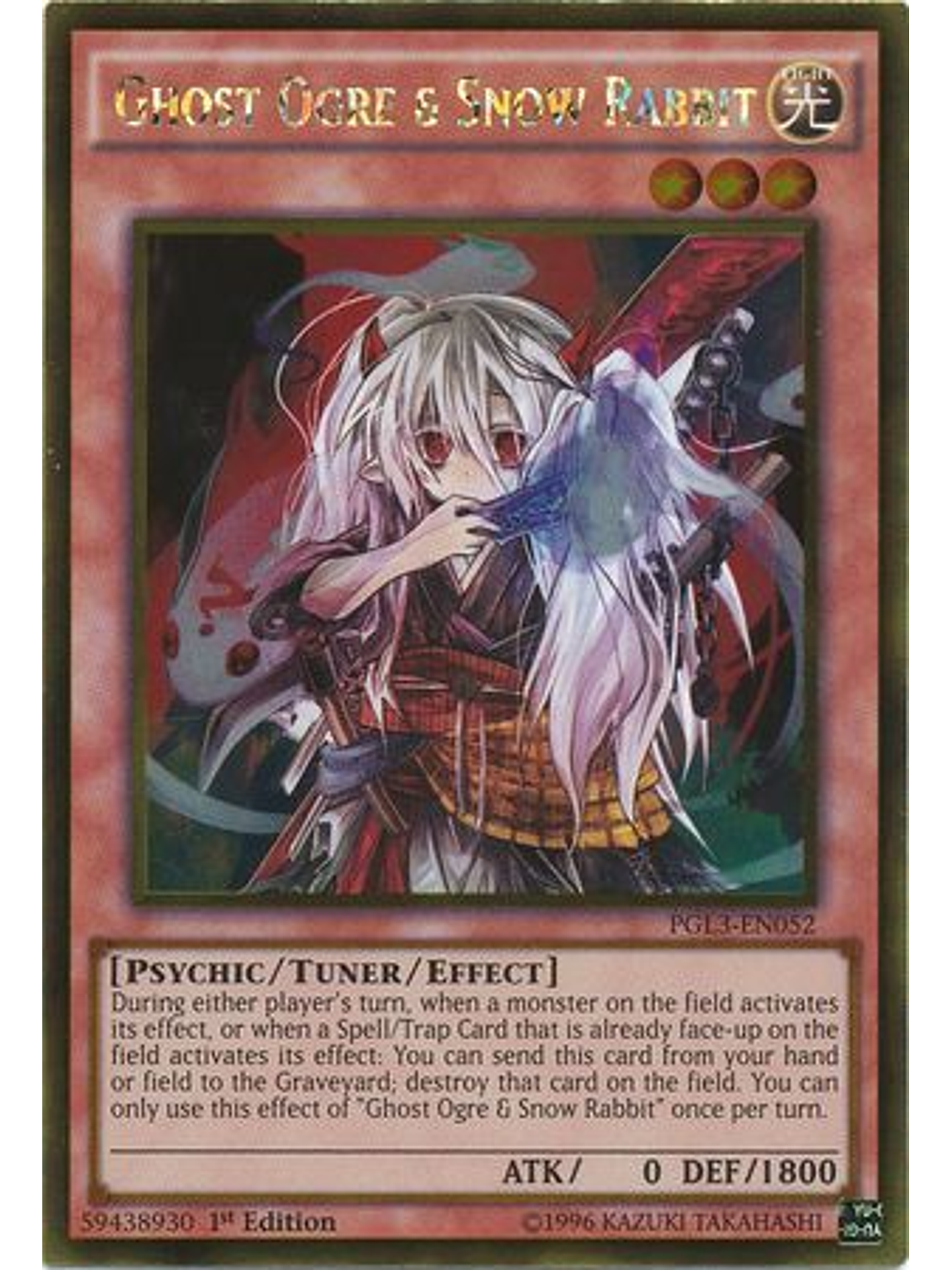 Ghost Ogre & Snow Rabbit - PGL3-EN052 - Gold Rare 1st Edition 1