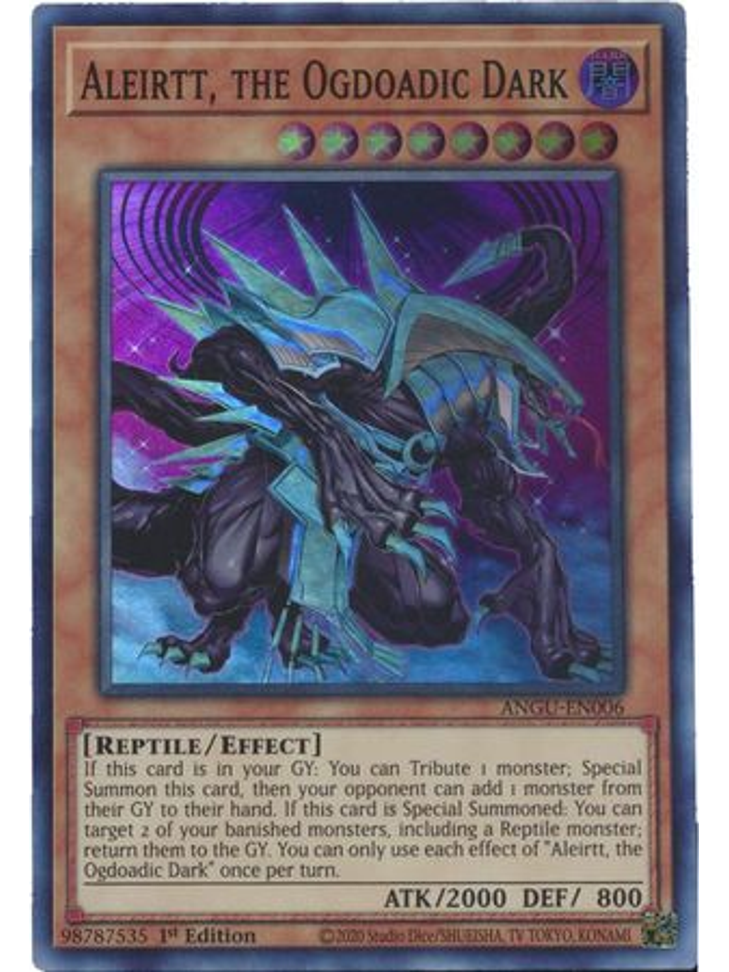 Aleirtt, the Ogdoadic Dark - ANGU-EN006 - Super Rare 1st Edition 1