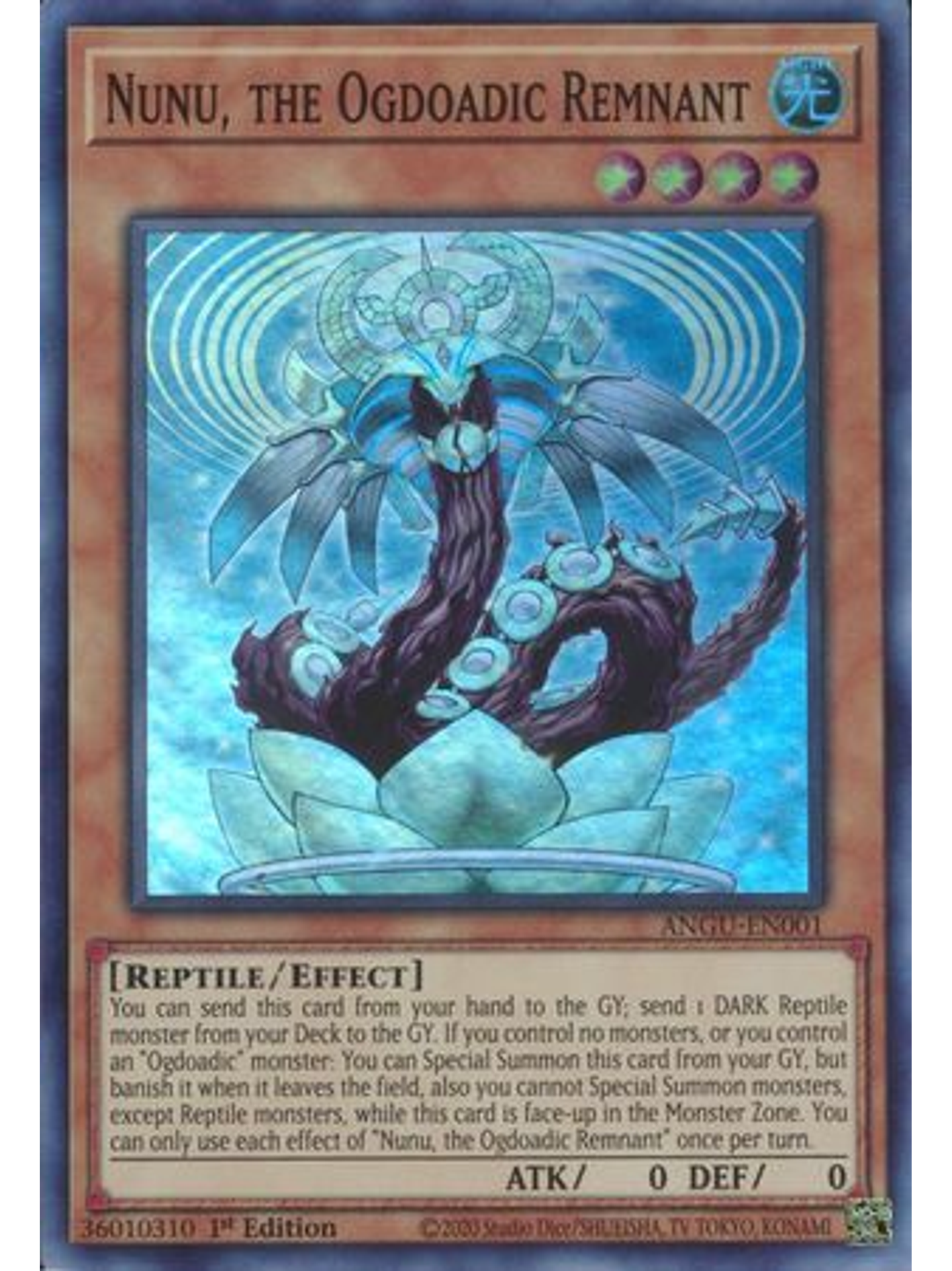 Nunu, the Ogdoadic Remnant - ANGU-EN001 - Super Rare 1st Edition 1