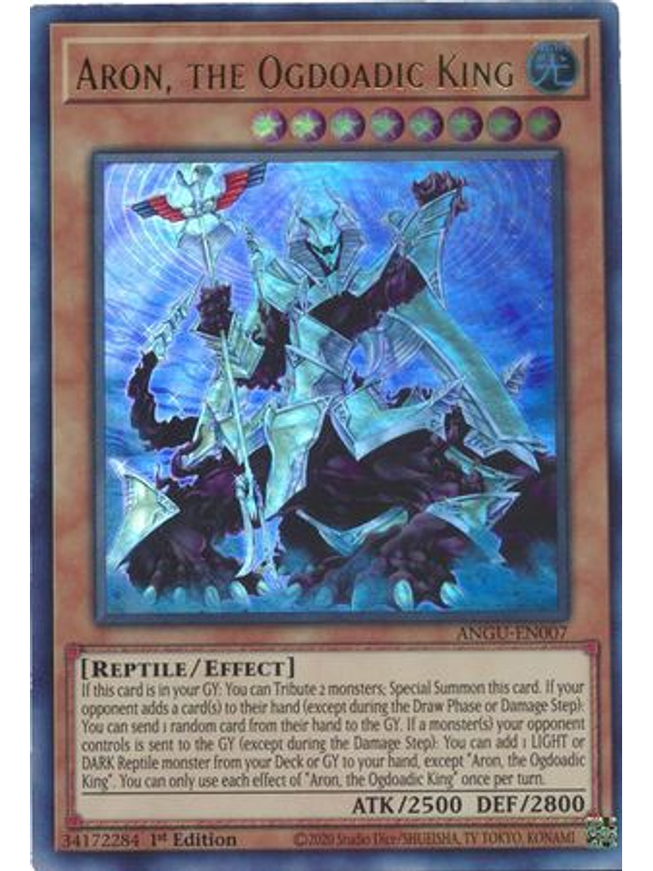 Aron, the Ogdoadic King - ANGU-EN007 - Ultra Rare 1st Edition 1