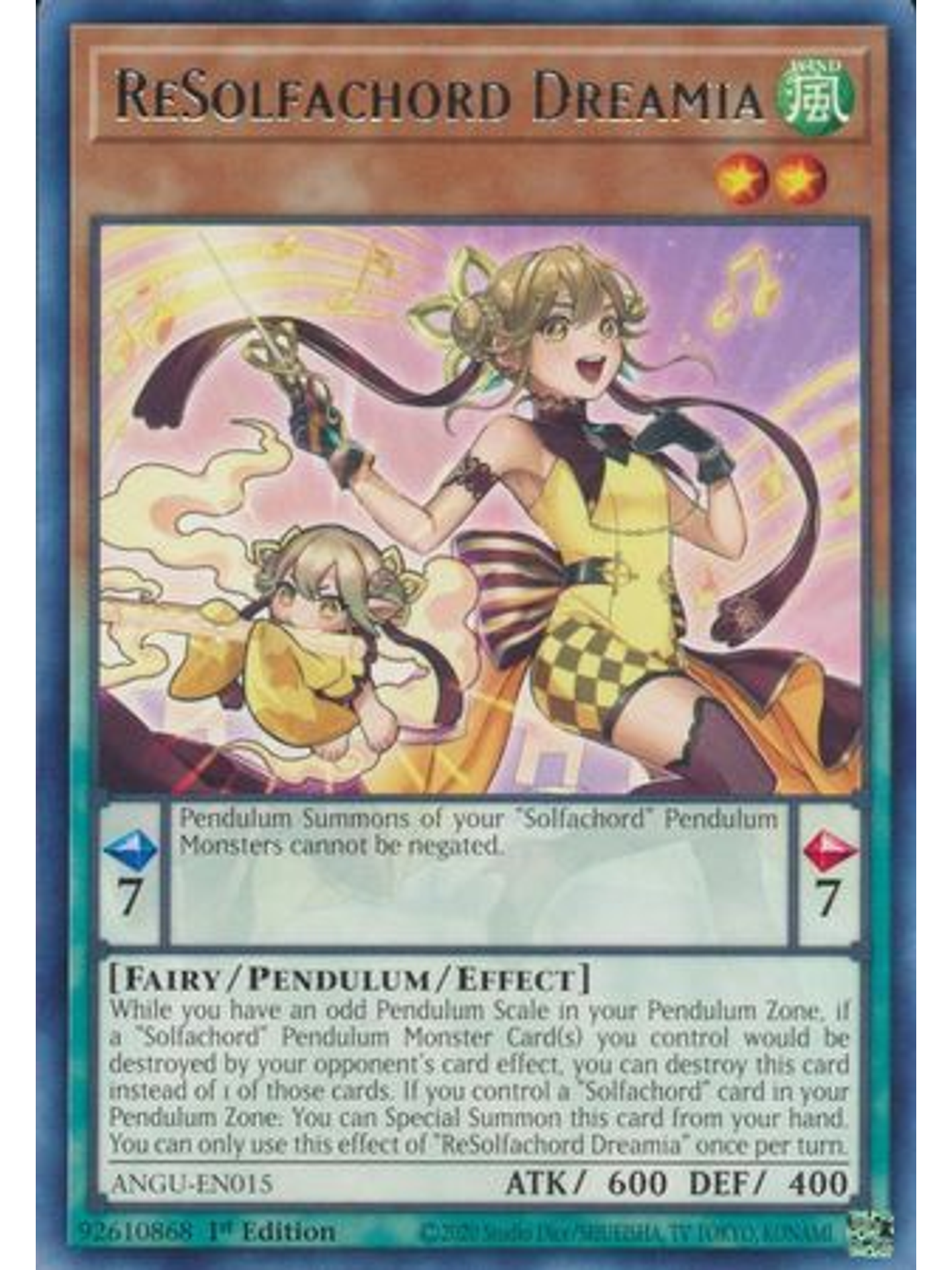 ReSolfachord Dreamia - ANGU-EN015 - Rare 1st Edition 1