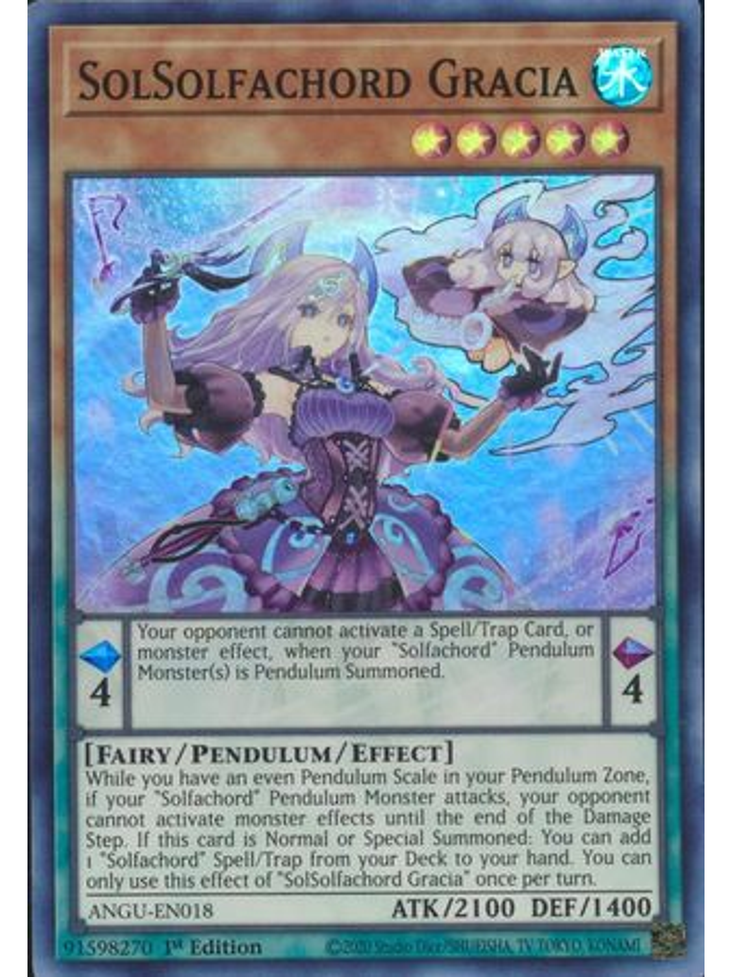 SolSolfachord Gracia - ANGU-EN018 - Super Rare 1st Edition 1