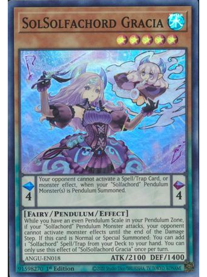 SolSolfachord Gracia - ANGU-EN018 - Super Rare 1st Edition 1