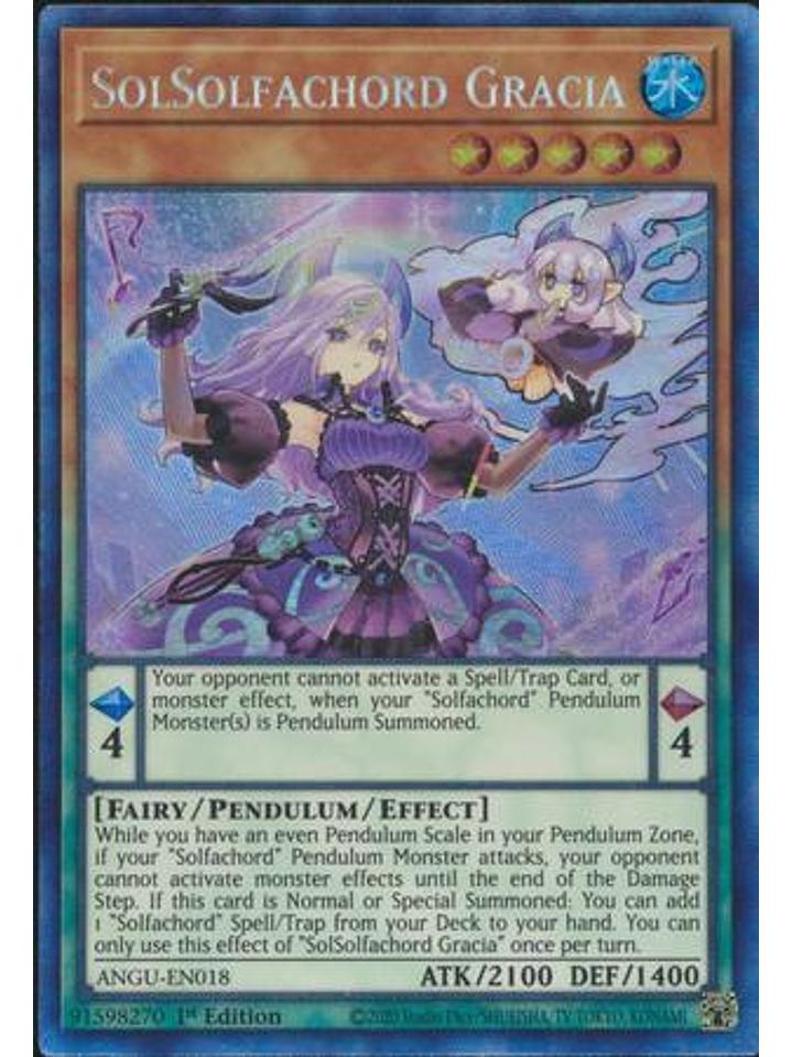 SolSolfachord Gracia - ANGU-EN018 - Collectors Rare 1st Edition 1
