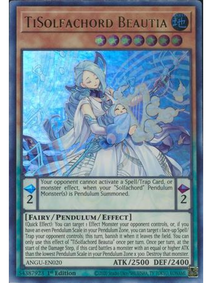 TiSolfachord Beautia - ANGU-EN020 - Ultra Rare 1st Edition 1