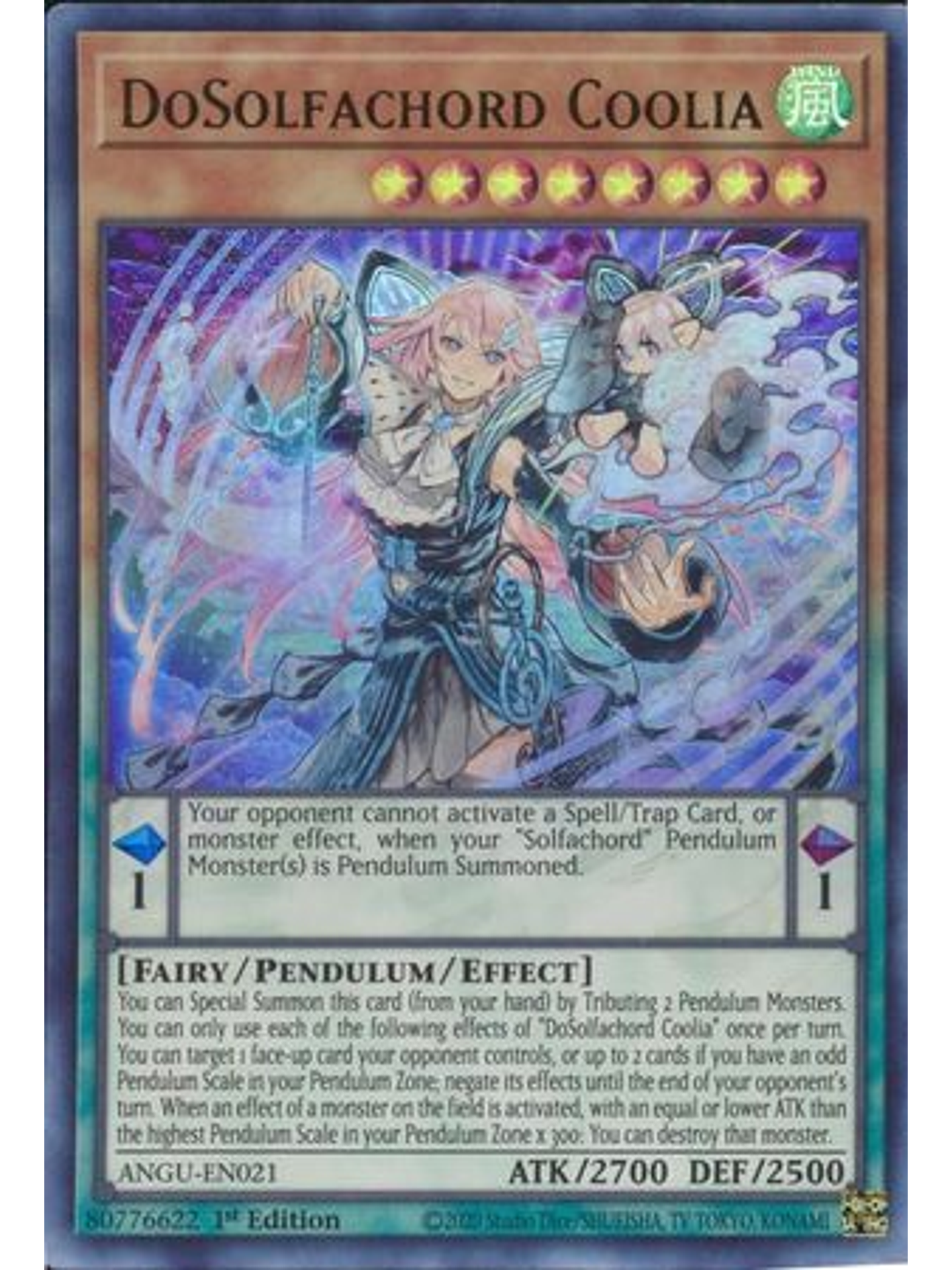 DoSolfachord Coolia - ANGU-EN021 - Ultra Rare 1st Edition 1