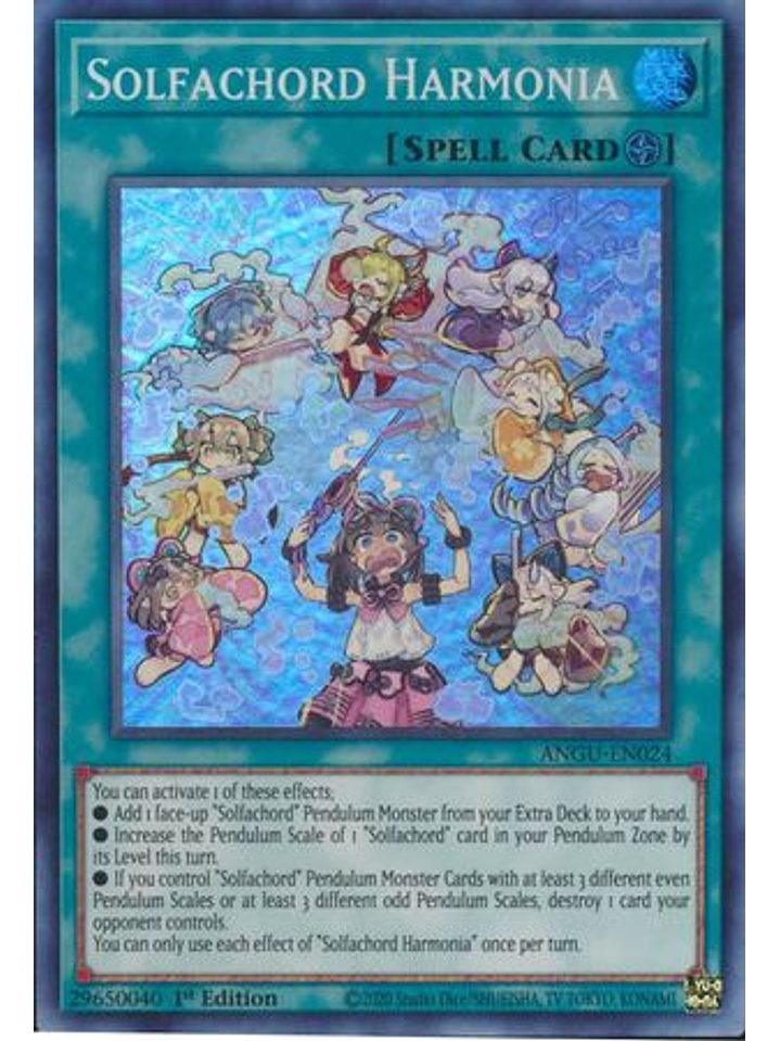 Solfachord Harmonia - ANGU-EN024 - Super Rare 1st Edition 1