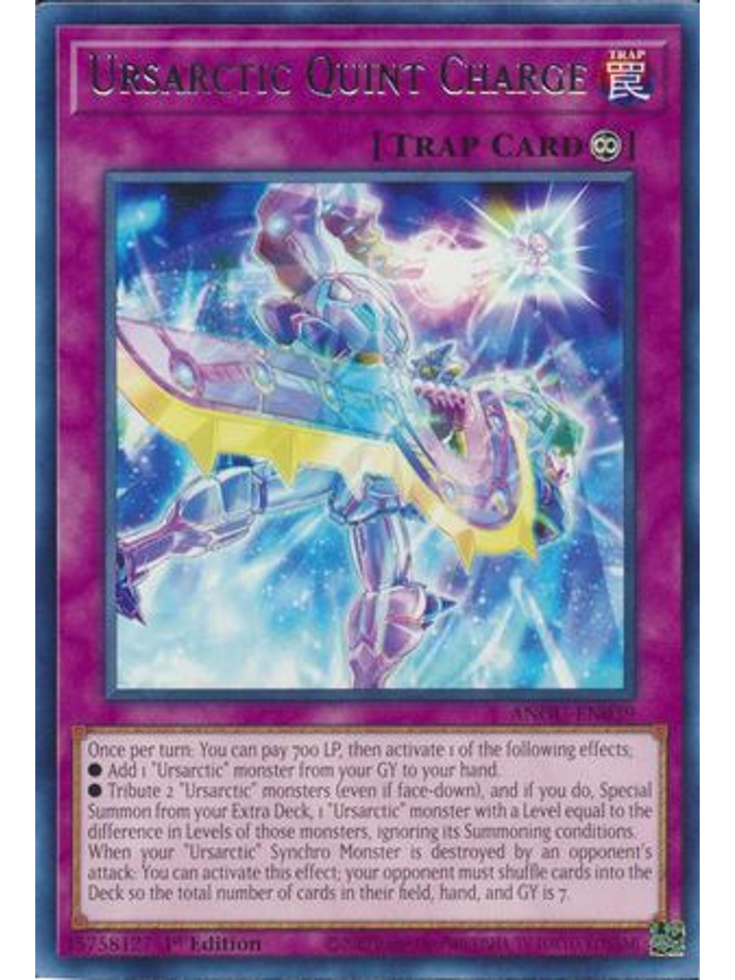 Ursarctic Quint Charge - ANGU-EN039 - Rare 1st Edition 1