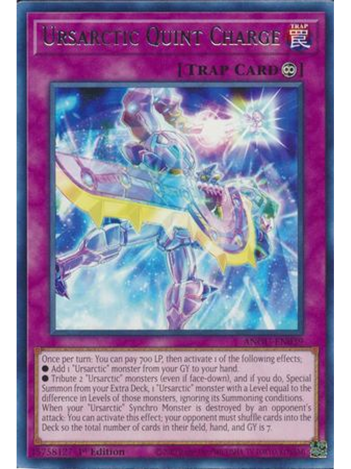 Ursarctic Quint Charge - ANGU-EN039 - Rare 1st Edition 1