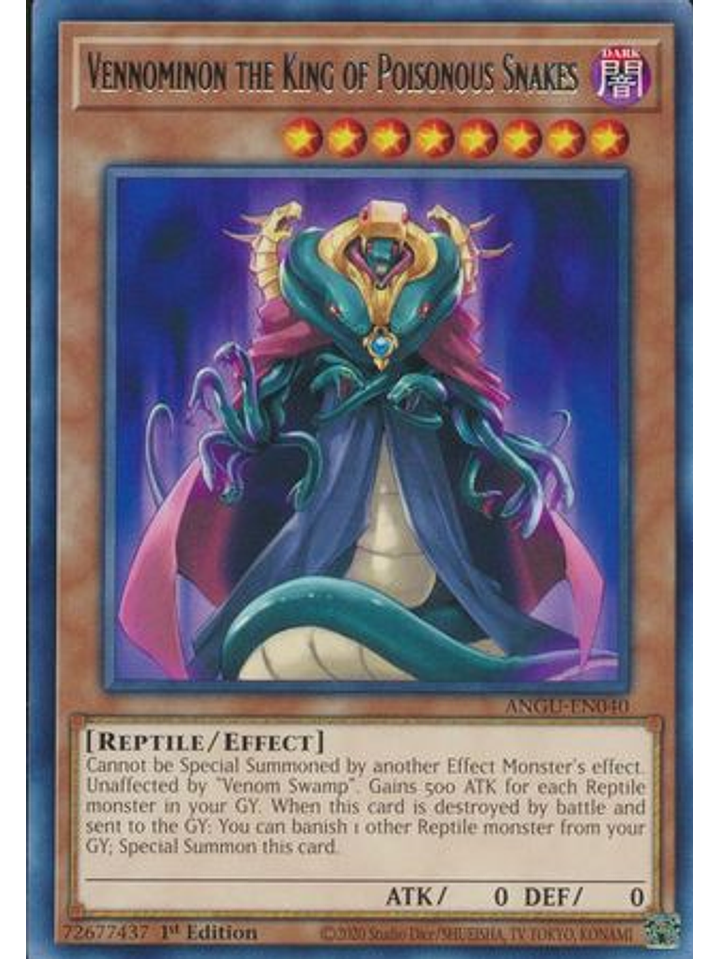 Vennominon the King of Poisonous Snakes - ANGU-EN040 - Rare 1st Edition 1