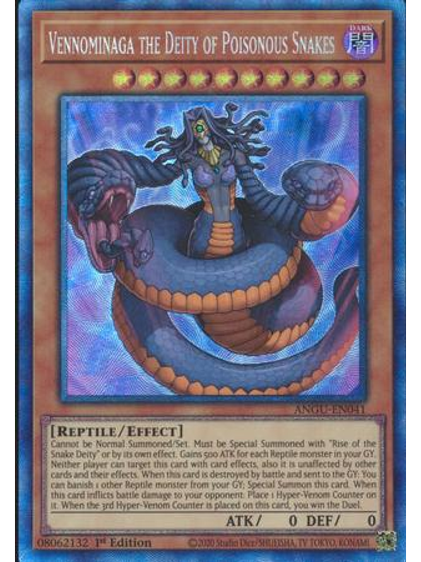 Vennominaga the Deity of Poisonous Snakes - ANGU-EN041 - Collectors Rare 1st Edition 1