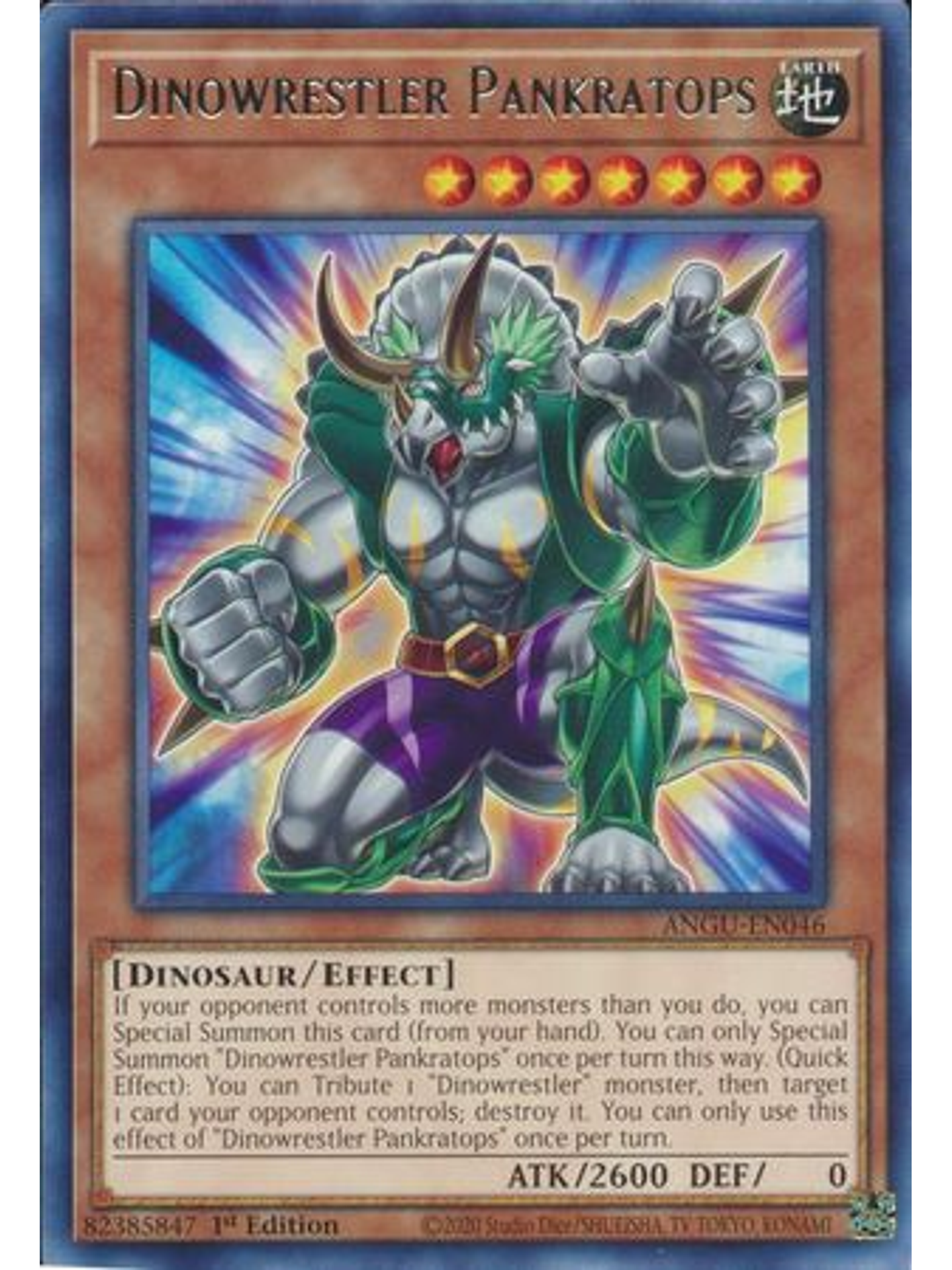 Dinowrestler Pankratops - ANGU-EN046 - Rare 1st Edition 1