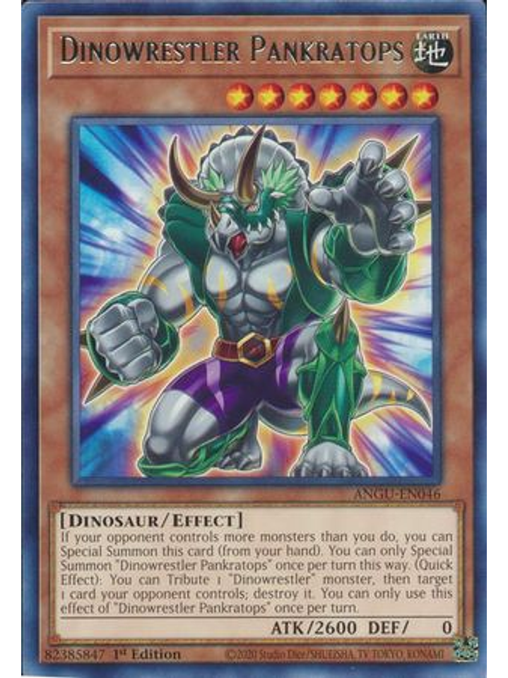 Dinowrestler Pankratops - ANGU-EN046 - Rare 1st Edition 1