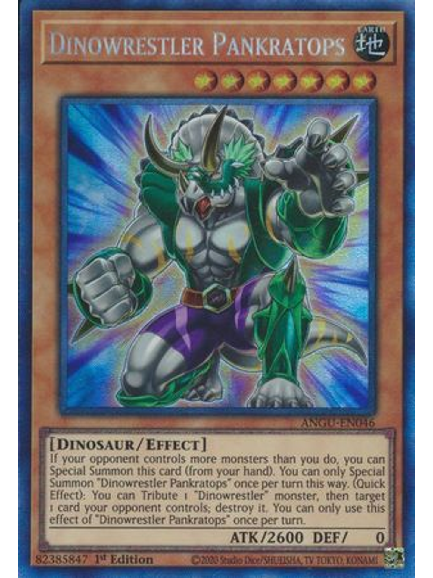 Dinowrestler Pankratops - ANGU-EN046 - Collectors Rare 1st Edition 1