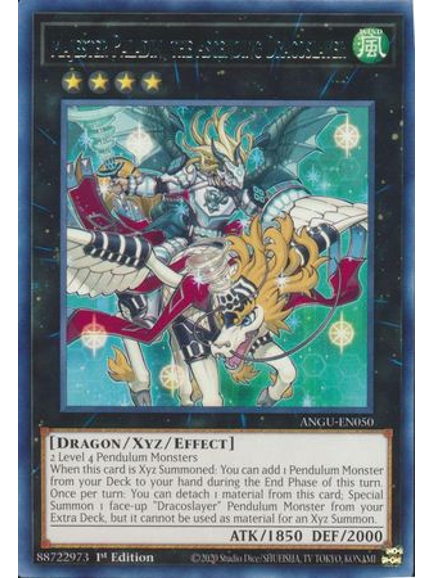 Majester Paladin, the Ascending Dracoslayer - ANGU-EN050 - Rare 1st Edition 1