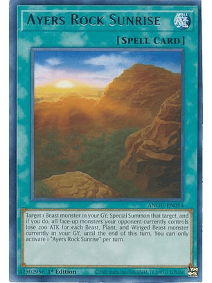 Ayers Rock Sunrise - ANGU-EN054 - Rare 1st Edition