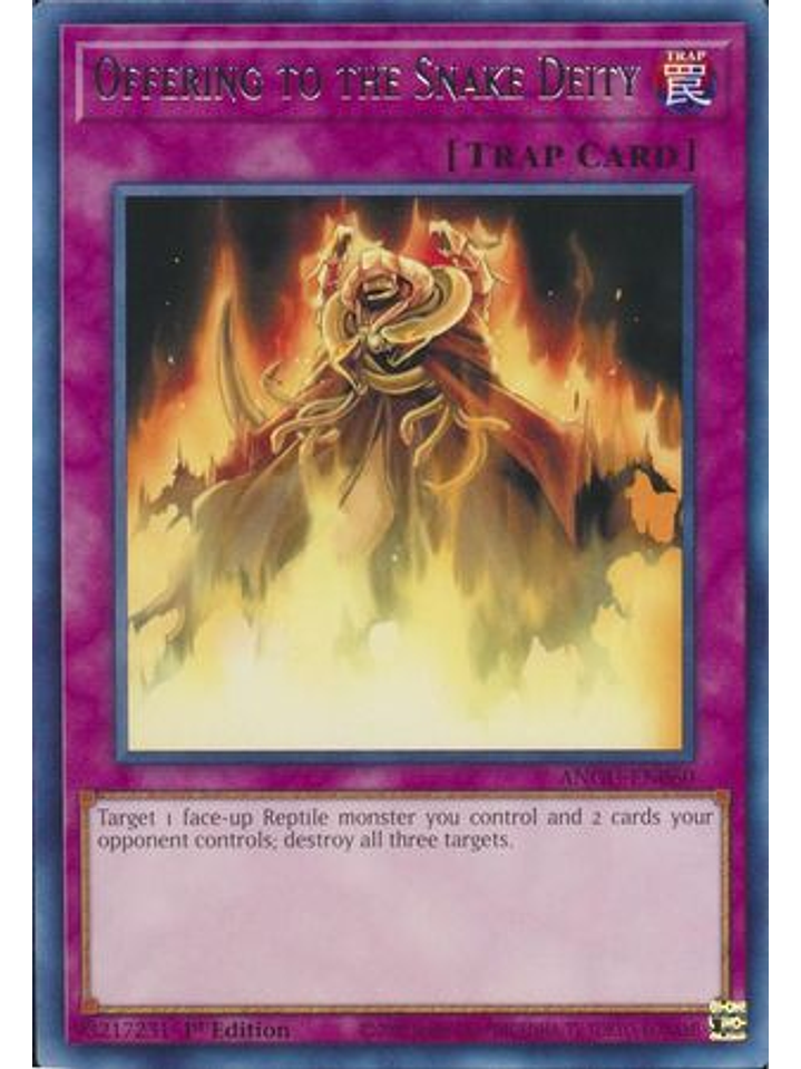 Offering to the Snake Deity - ANGU-EN060 - Rare 1st Edition 1